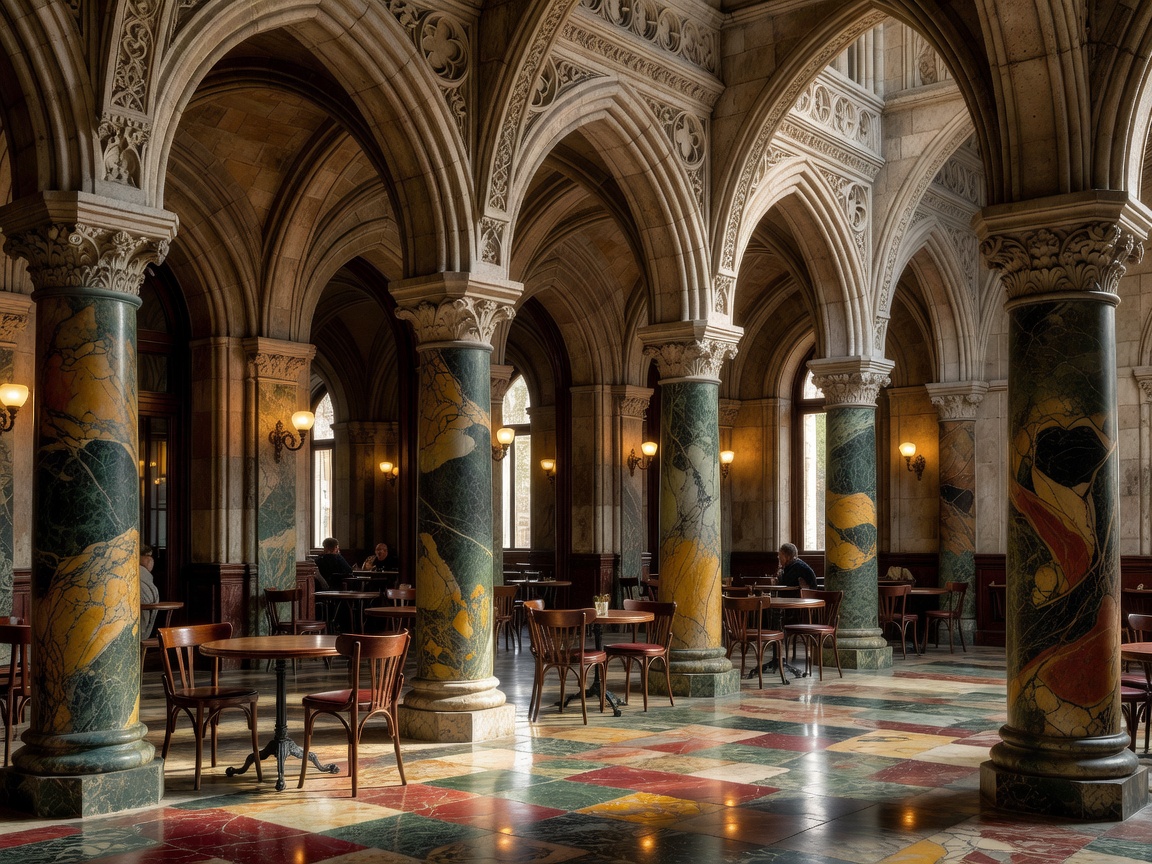 Café Central Venetian Gothic Arches and Marble Columns