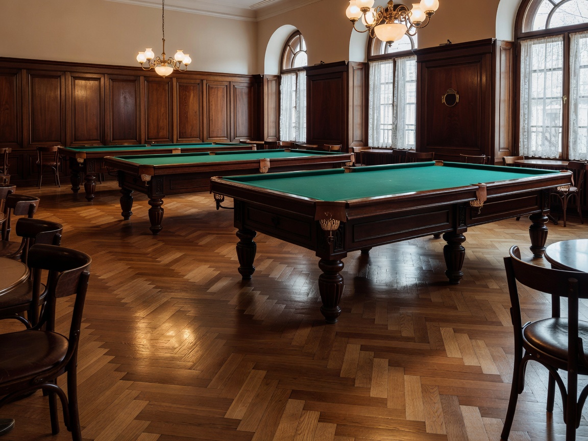 Café Sperl Historic Billiard Tables and Parquet Flooring